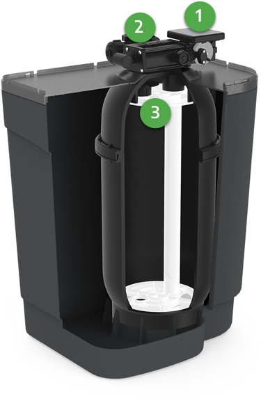 water softener cut away